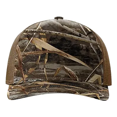 Richardson Hats 112PFP Printed Five-Panel Trucker  in Realtree max-7/ buck front view
