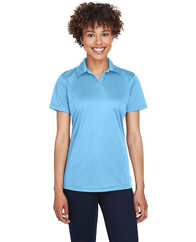 8425L UltraClub® Ladies' Cool & Dry Sport Perform in Columbia blue front view