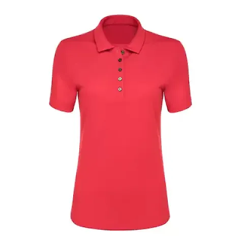 Delta Apparel PEW105   Ladies Classic Polo in Salsa 610 front view