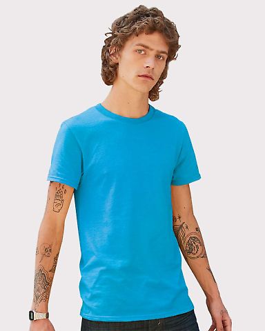 Jerzees 570MR Premium Cotton T-Shirt in Soul blue front view
