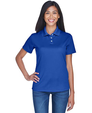 8445L UltraClub Ladies' Cool & Dry Stain-Release P in Cobalt front view