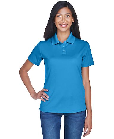 8445L UltraClub Ladies' Cool & Dry Stain-Release P in Pacific blue front view
