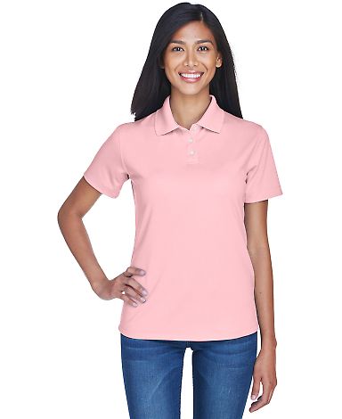 8445L UltraClub Ladies' Cool & Dry Stain-Release P in Pink front view