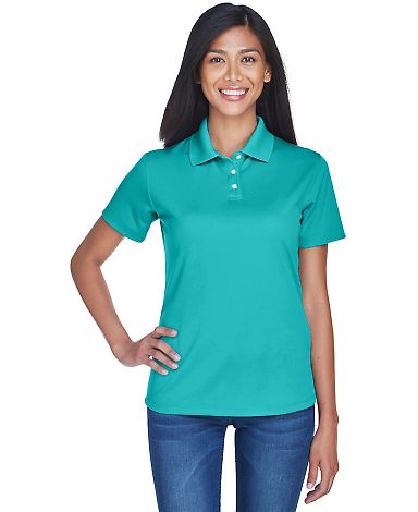8445L UltraClub Ladies' Cool & Dry Stain-Release P in Jade front view