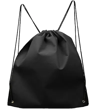 Q-Tees Q1235 Non-Woven Sportpack in Black front view