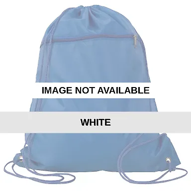 Q-Tees Q135200 Polyester Cinchpack White front view