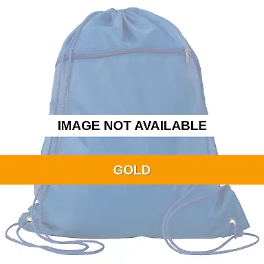 Q-Tees Q135200 Polyester Cinchpack Gold front view