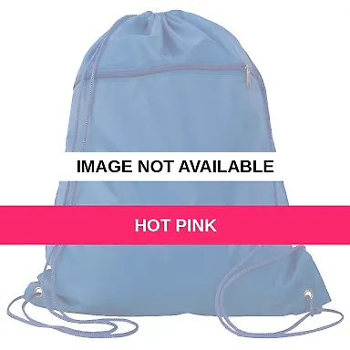 Q-Tees Q135200 Polyester Cinchpack Hot Pink front view