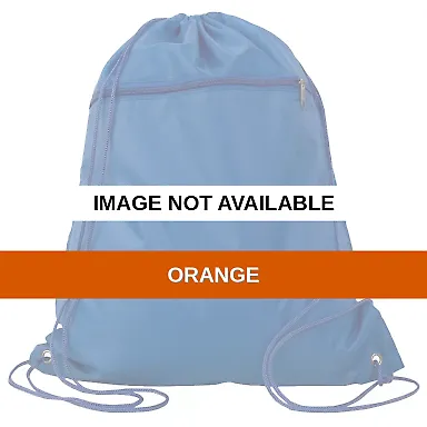 Q-Tees Q135200 Polyester Cinchpack Orange front view