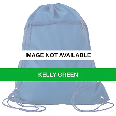 Q-Tees Q135200 Polyester Cinchpack Kelly Green front view