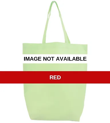 Q-Tees Q1251 Non-Woven Gusset Bottom Tote Red front view