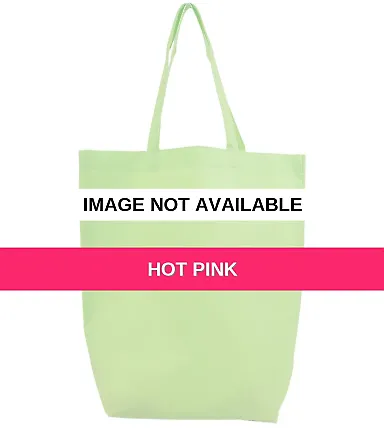 Q-Tees Q1251 Non-Woven Gusset Bottom Tote Hot Pink front view