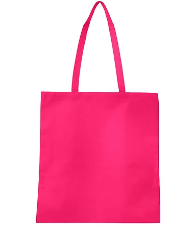 Q-Tees Q126300 Non-Woven Tote Bag in Hot pink front view