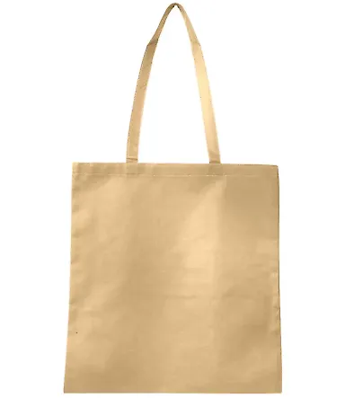 Q-Tees Q126300 Non-Woven Tote Bag in Natural front view