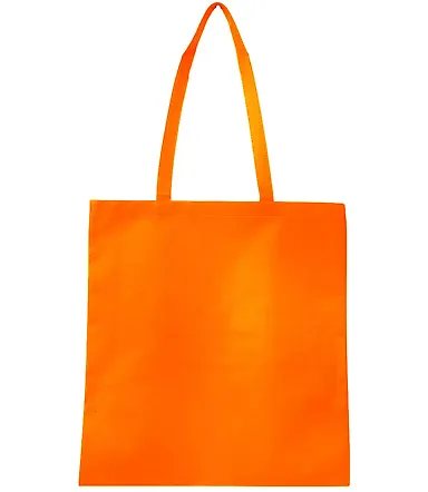 Q-Tees Q126300 Non-Woven Tote Bag in Orange front view