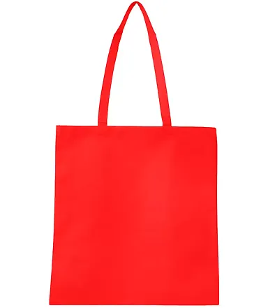 Q-Tees Q126300 Non-Woven Tote Bag in Red front view