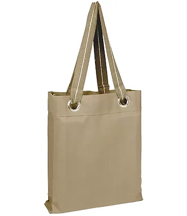 Q-Tees Q1630 Large Grommet Tote in Natural front view