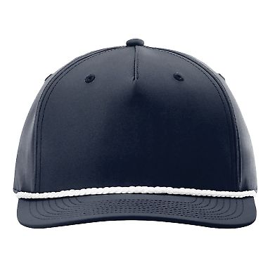 Richardson Hats 258 Braided Performance Cap in Navy/ white front view