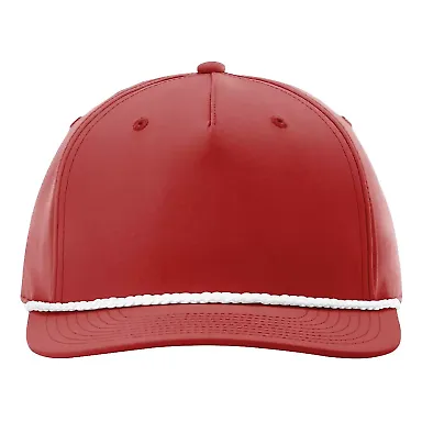 Richardson Hats 258 Braided Performance Cap in Red/ white front view