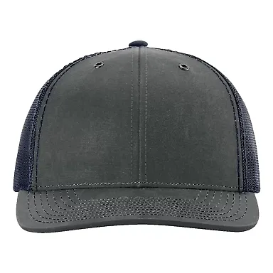 Richardson Hats 112WF Oil Cloth Trucker Cap in Navy front view