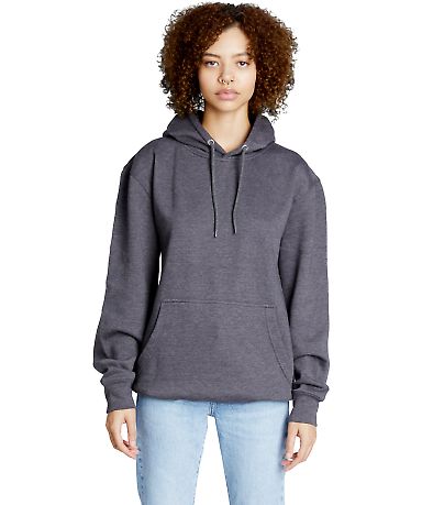 Lane Seven Apparel LS18002 Unisex Future Fleece Ho in Heather charcoal front view