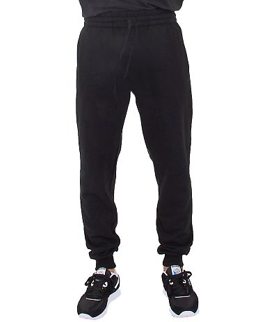 Shaka Wear Retail SHFJP Men's Fleece Jogger Pants in Black front view