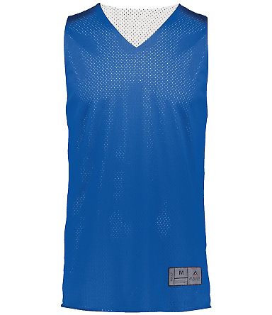 Augusta Sportswear 162 Youth Reversible 2.0 Jersey in Royal/ white front view