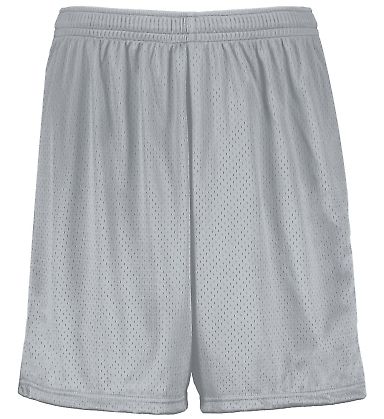 Augusta Sportswear 1850 Modified 7" Mesh Shorts in Silver front view