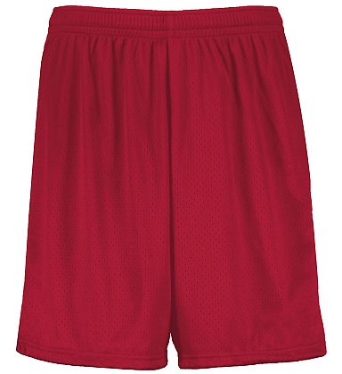 Augusta Sportswear 1851 Youth Modified Mesh Shorts in Scarlet front view