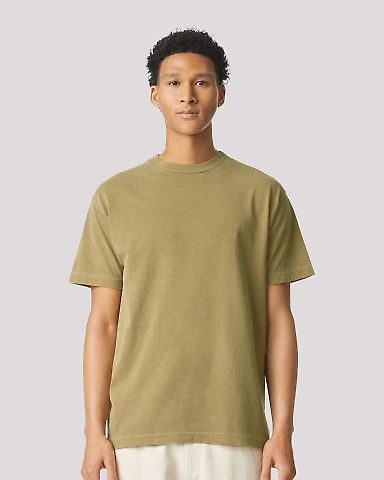 American Apparel 1301GD Garment-Dyed Heavyweight C in Faded army front view