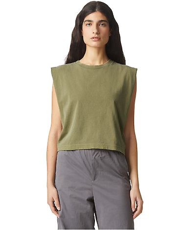 American Apparel 307GD Garment-Dyed Women's Heavyw in Faded army front view