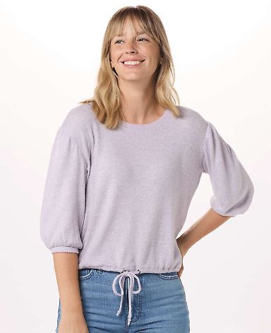 Boxercraft BW1101 Women's Cuddle Puff Sleeve in Wisteria heather front view
