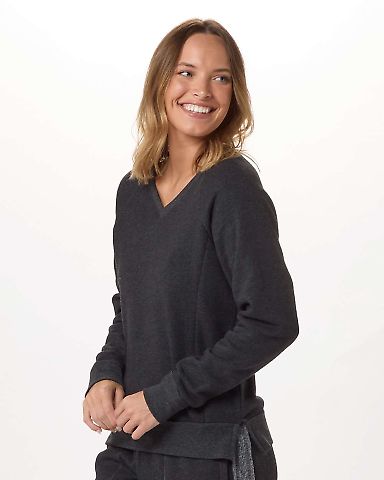 Boxercraft BW5402 Women's Travel V-Neck Pullover in Charcoal front view