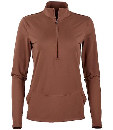 Boxercraft BW5202 Woman's Flex Quarter Zip in Espresso front view