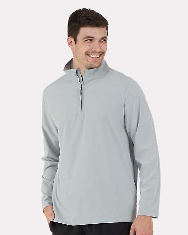 Boxercraft BM5206 Quarter-Zip Stretch Pullover in Oxford front view