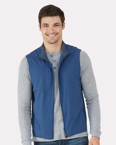 Boxercraft BM5502 Stretch Woven Vest in Indigo front view