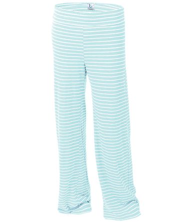 Boxercraft YJ15 Girls' Margo Pants in Mint stripe front view