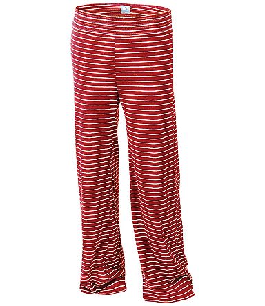 Boxercraft YJ15 Girls' Margo Pants in Red stripe front view
