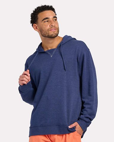 Boxercraft BM5303 French Terry Hooded Sweatshirt in Navy heather front view