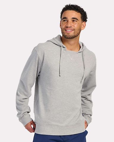 Boxercraft BM5303 French Terry Hooded Sweatshirt in Oxford heather front view