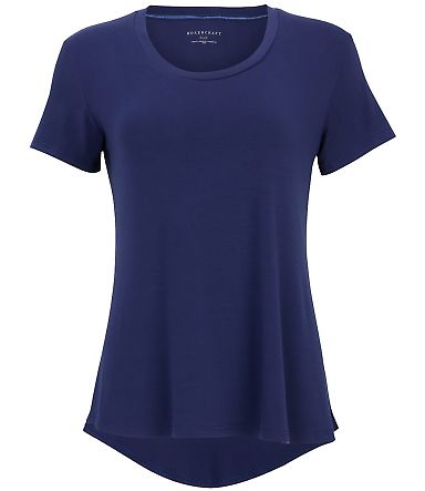 Boxercraft BW2105 Women's Bamboo Scoop Neck T-Shir in Navy front view