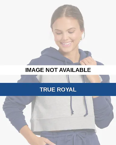 Boxercraft BW5404 Women's Cropped Fleece Hooded Sw True Royal front view