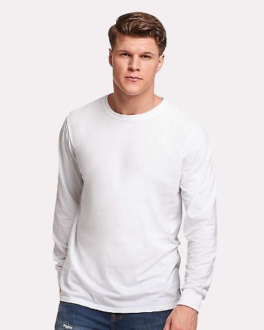 Boxercraft BU3102 Essential Long Sleeve T-Shirt in White front view