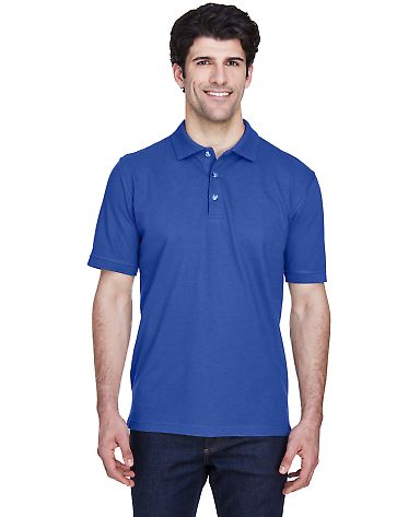 8535 UltraClub® Men's Classic Pique Cotton Polo in Royal front view