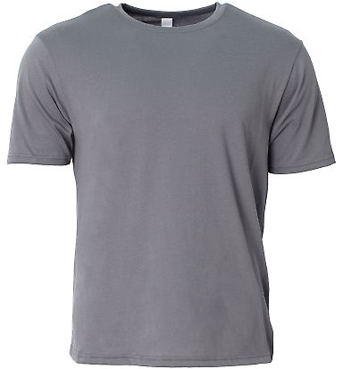 A4 Apparel N3013 Adult Softek T-Shirt in Graphite front view