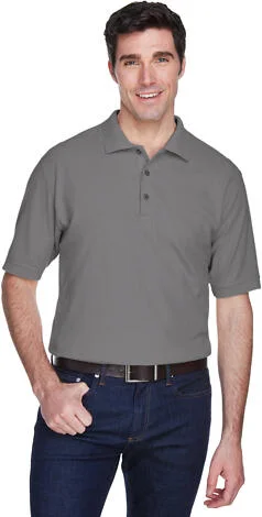 8540 UltraClub® Men's Whisper Pique Blend Polo   in Graphite front view