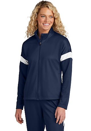 Sport Tek LST800 Sport-Tek<sup></sup> Ladies Trave in Trnv/white front view