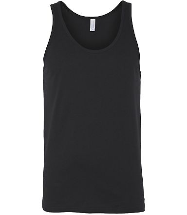 Bella + Canvas 3480 Unisex Jersey Tank in Black front view