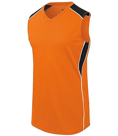 Augusta Sportswear 312162 Women's Dynamite Jersey in Orange/ black/ white front view