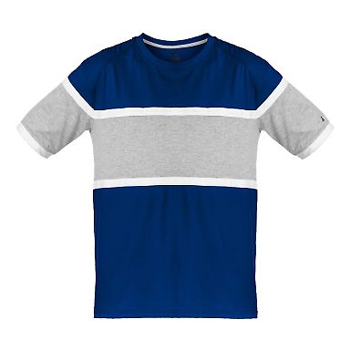 Badger Sportswear 4980 United T-Shirt in Royal/ oxford/ white front view